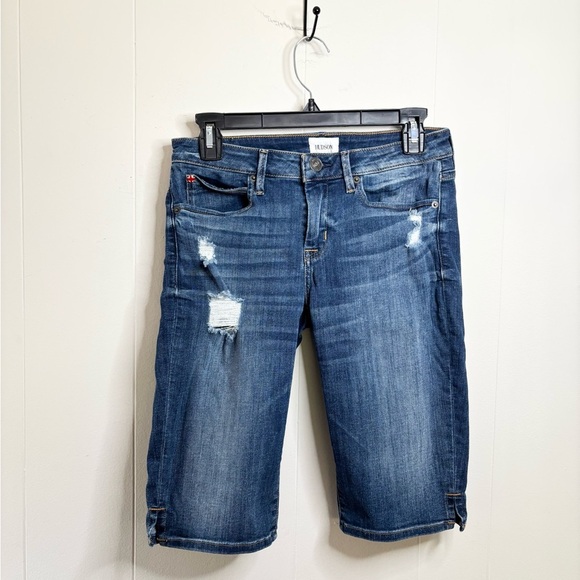 Hudson jeans viceroy knee shorts Bermuda dark wash size 28 - Picture 1 of 6